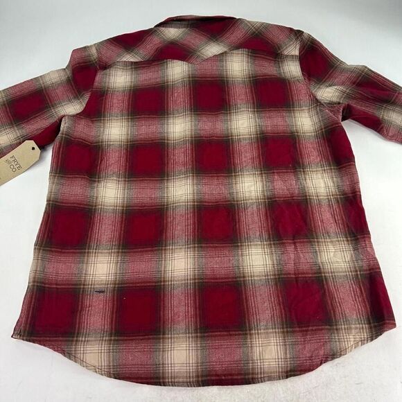Frye & Co. Men's Long Sleeve Flannel Shirts Size XXL Red Plaid Western Shirt - Picture 3 of 13